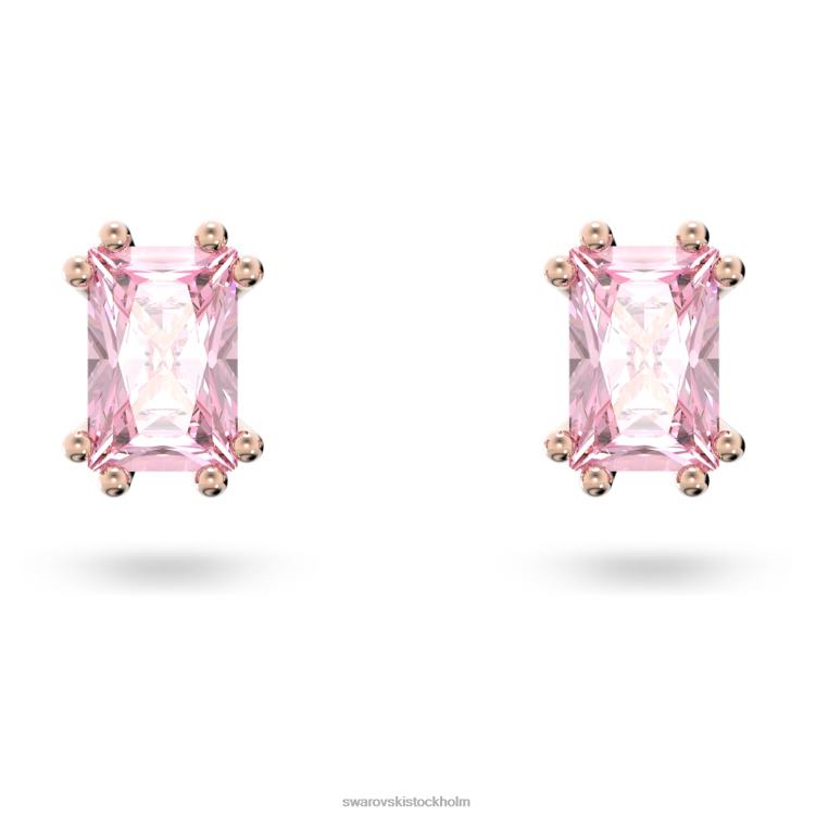 Swarovski stilla örhängen P28L680 Smycken rektangulärt snitt, rosa, roséguld pläterad