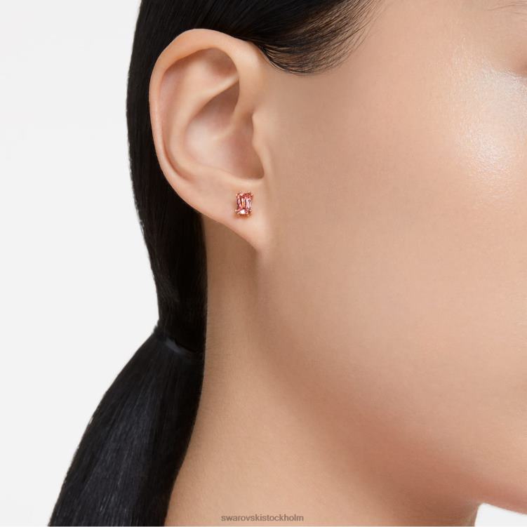 Swarovski stilla örhängen P28L680 Smycken rektangulärt snitt, rosa, roséguld pläterad