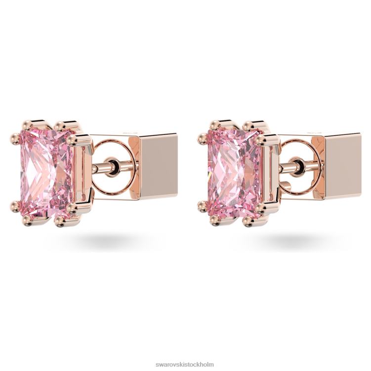 Swarovski stilla örhängen P28L680 Smycken rektangulärt snitt, rosa, roséguld pläterad
