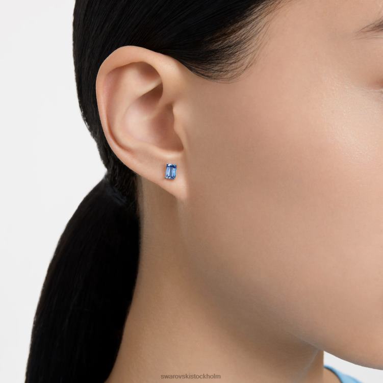 Swarovski stilla örhängen P28L693 Smycken octagon cut, blå, rodiumpläterad