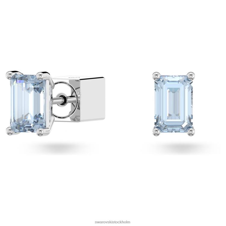 Swarovski stilla örhängen P28L693 Smycken octagon cut, blå, rodiumpläterad