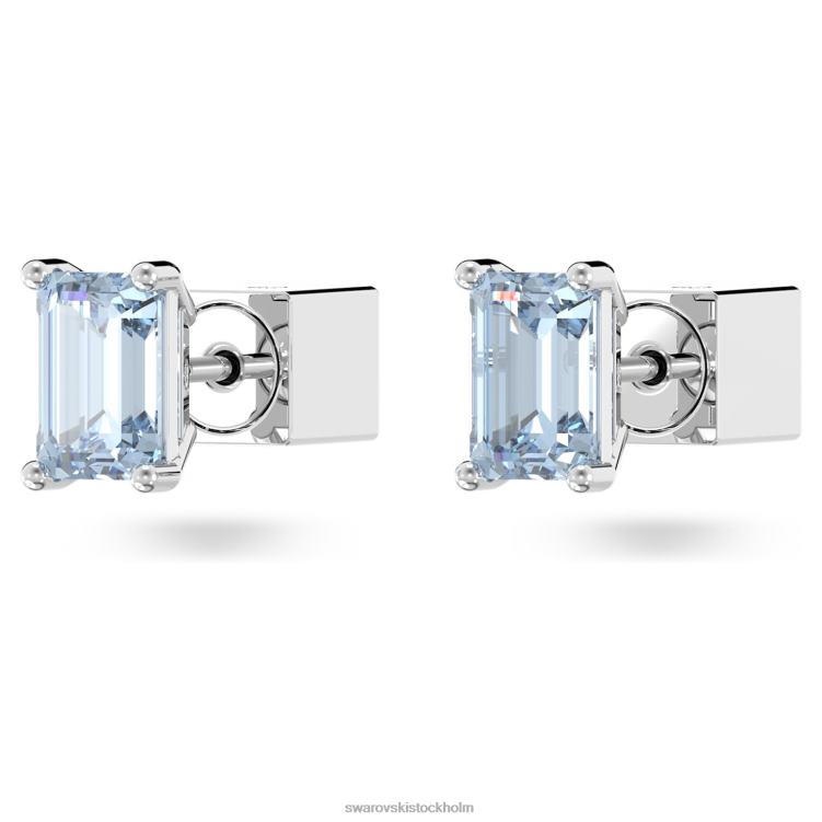 Swarovski stilla örhängen P28L693 Smycken octagon cut, blå, rodiumpläterad