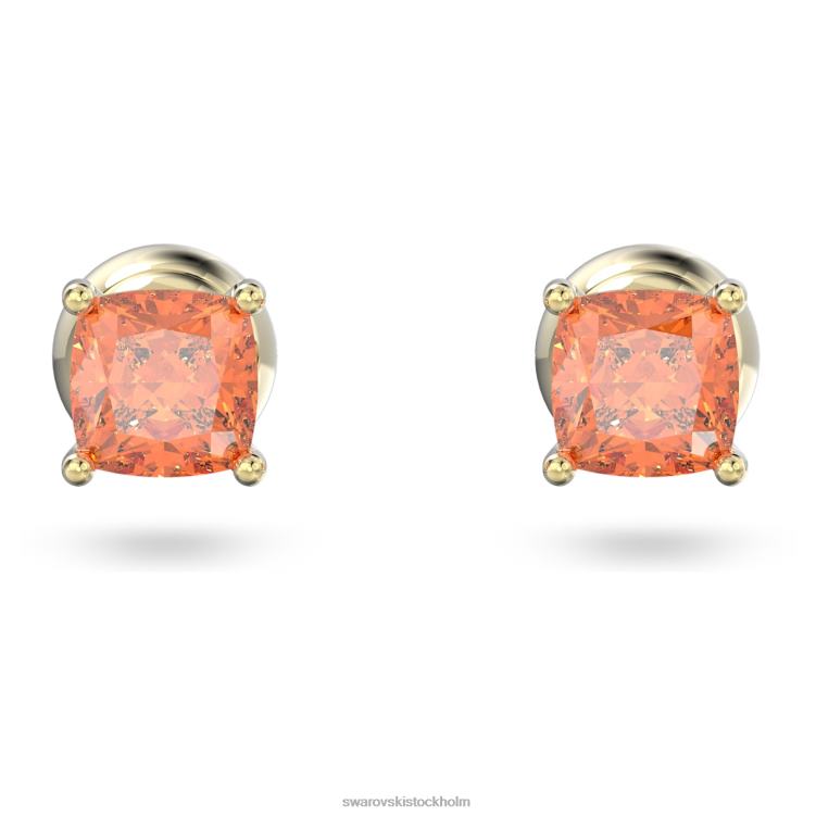Swarovski stilla örhängen P28L698 Smycken kuddskuren, orange, guldfärgad