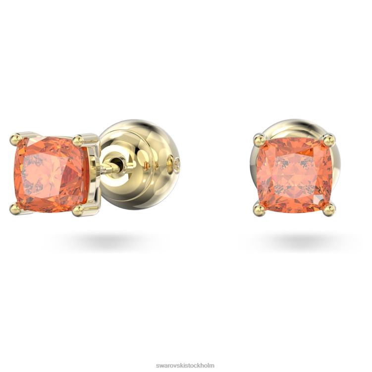 Swarovski stilla örhängen P28L698 Smycken kuddskuren, orange, guldfärgad