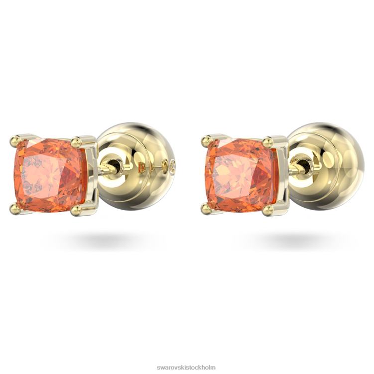 Swarovski stilla örhängen P28L698 Smycken kuddskuren, orange, guldfärgad
