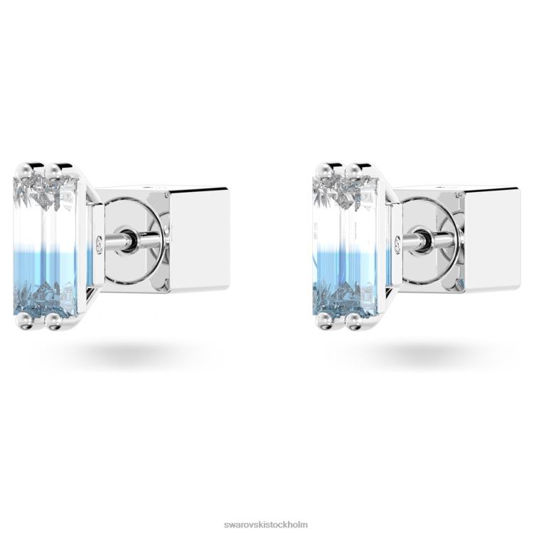 Swarovski stilla örhängen P28L702 Smycken baguetteskuren, blå, rodiumpläterad