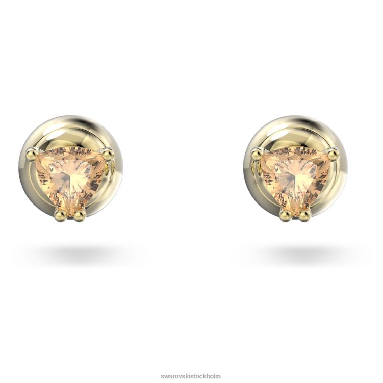 Swarovski stilla örhängen P28L705 Smycken triljantskuren, orange, guldfärgad