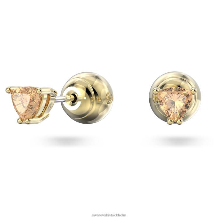 Swarovski stilla örhängen P28L705 Smycken triljantskuren, orange, guldfärgad