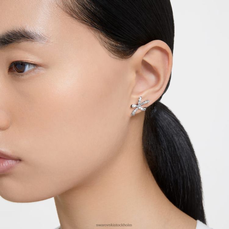 Swarovski volta örhängen P28L714 Smycken rosett, vit, rodiumpläterad