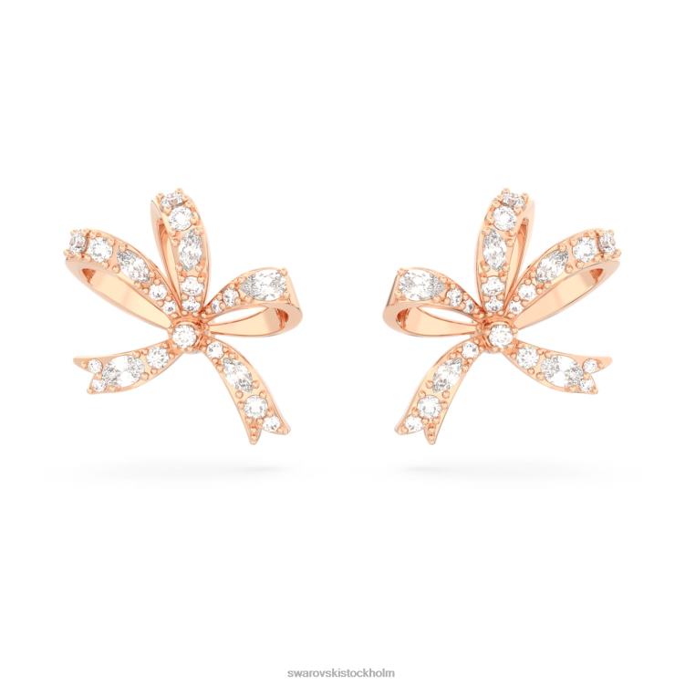 Swarovski volta örhängen P28L720 Smycken rosett, vit, roséguld pläterad
