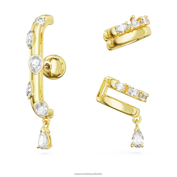 Swarovski dextera öronkudd P28L401 Smycken blandade snitt, vit, guldfärgad
