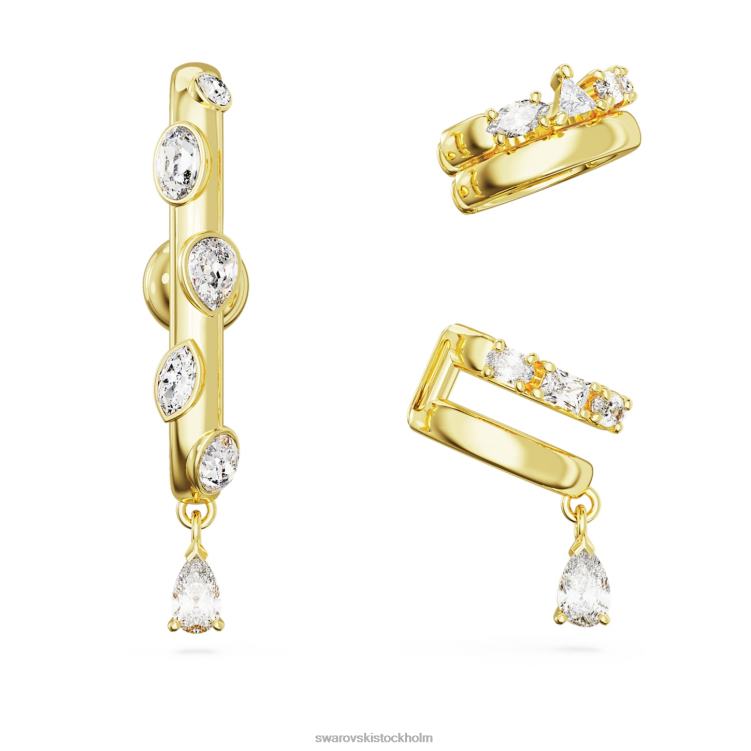 Swarovski dextera öronkudd P28L401 Smycken blandade snitt, vit, guldfärgad