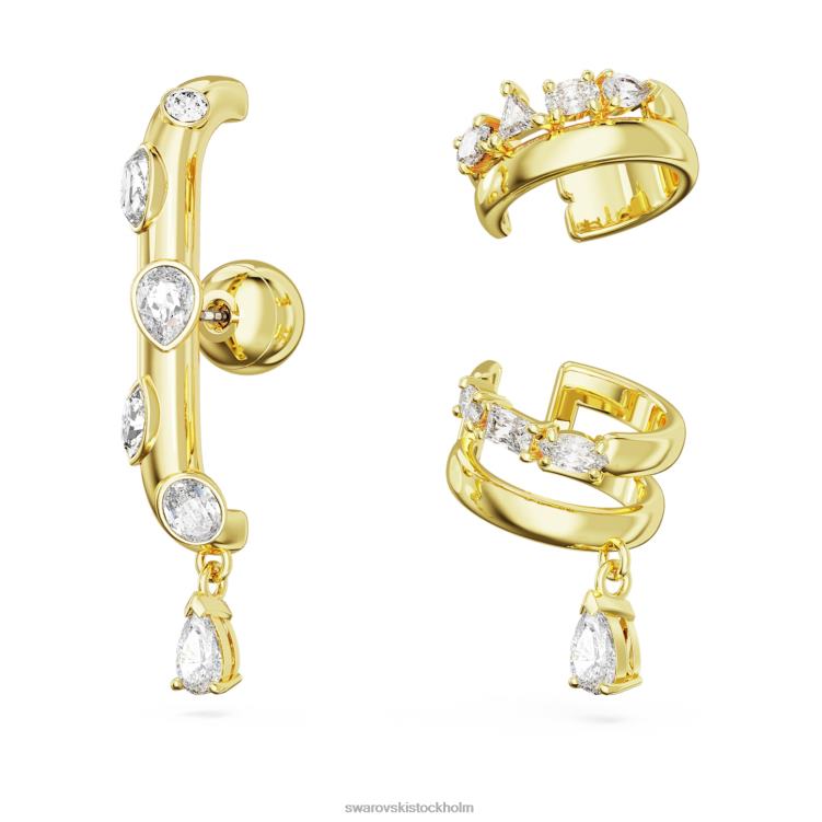 Swarovski dextera öronkudd P28L401 Smycken blandade snitt, vit, guldfärgad
