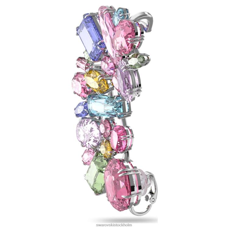 Swarovski gema öronkudd P28L971 Smycken enkla, överdimensionerade kristaller, flerfärgade, rodiumpläterade