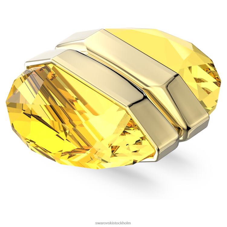 Swarovski lucent öronmanschett P28L970 Smycken enkel, magnetisk stängning, gul, guldfärgad