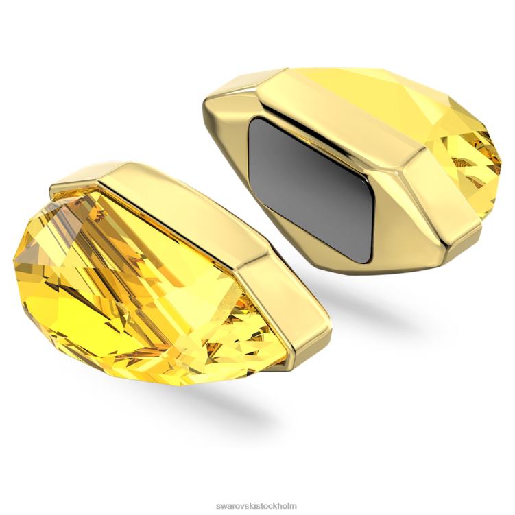 Swarovski lucent öronmanschett P28L970 Smycken enkel, magnetisk stängning, gul, guldfärgad