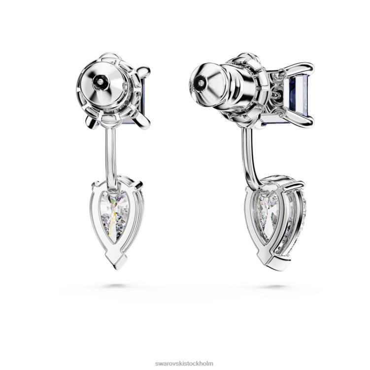 Swarovski mesmera jackor med örhängen P28L969 Smycken blandade snitt, avtagbar, blå, rodiumpläterad