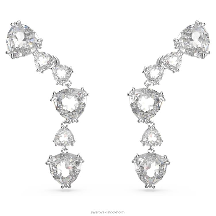 Swarovski mesmera öronkuddar P28L961 Smycken triljantskuren, vit, rodiumpläterad