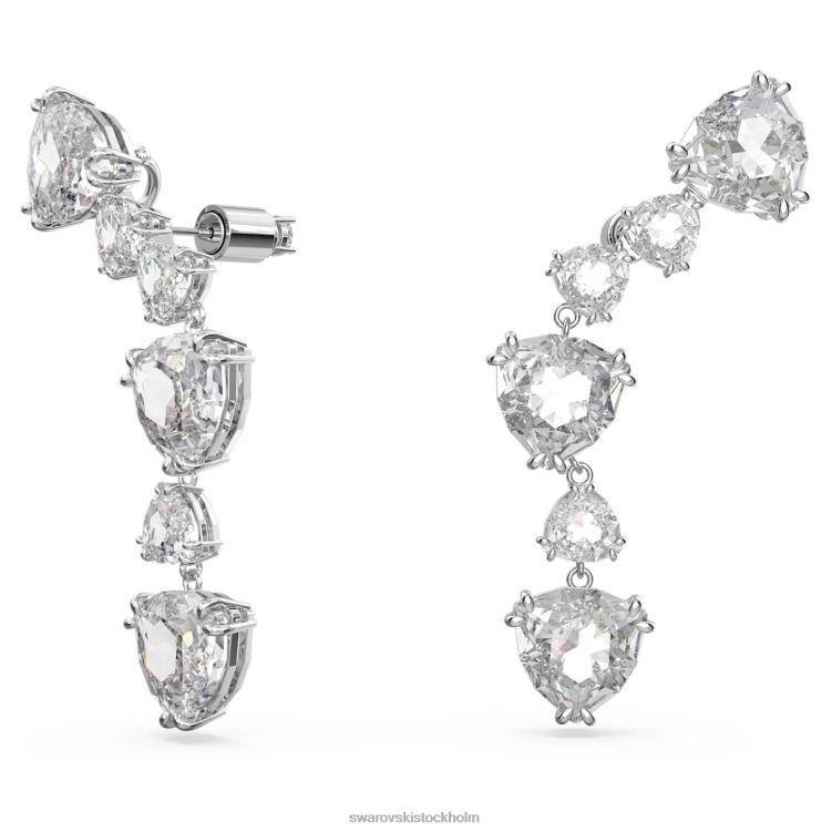 Swarovski mesmera öronkuddar P28L961 Smycken triljantskuren, vit, rodiumpläterad