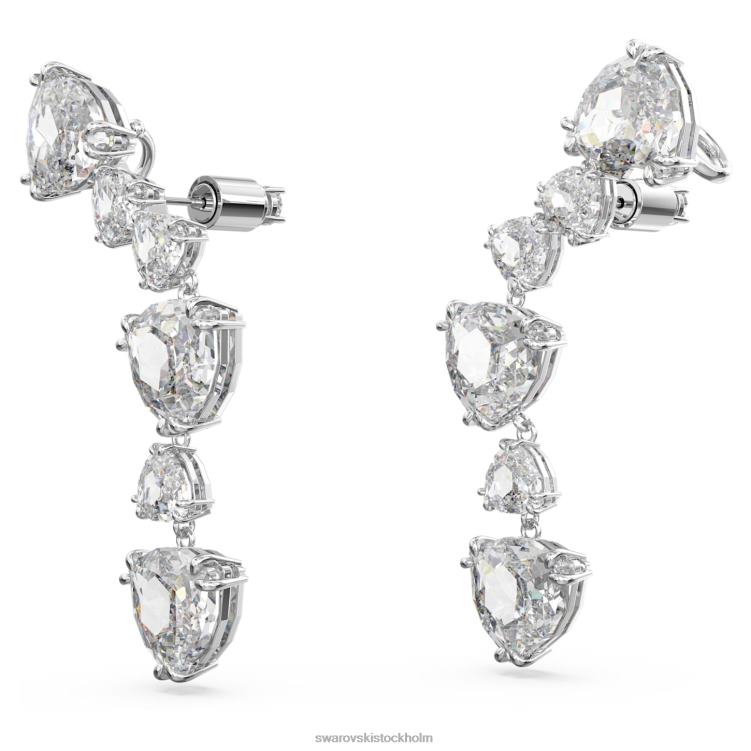 Swarovski mesmera öronkuddar P28L961 Smycken triljantskuren, vit, rodiumpläterad