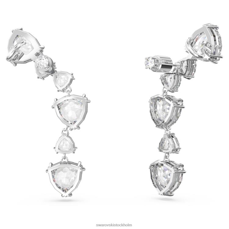 Swarovski mesmera öronkuddar P28L961 Smycken triljantskuren, vit, rodiumpläterad