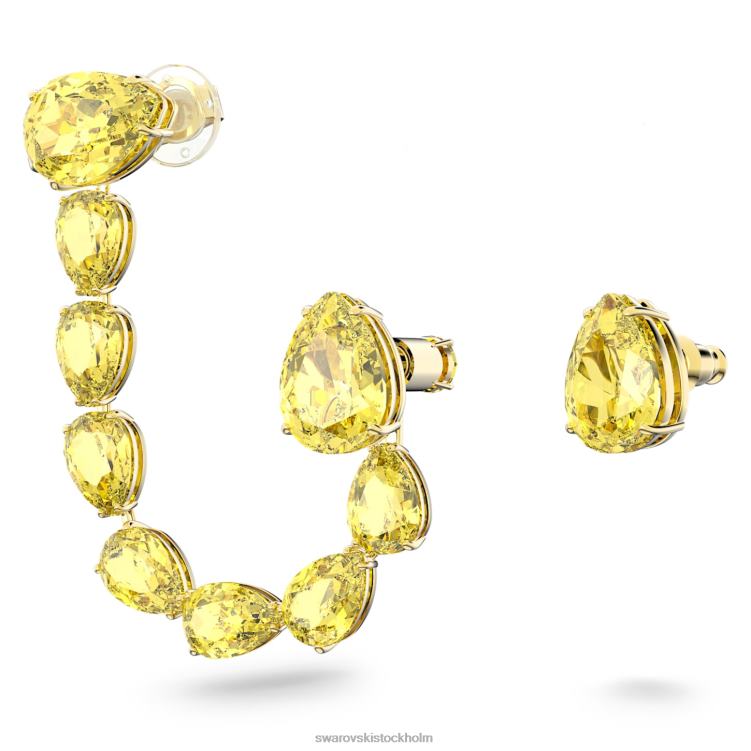 Swarovski millenia ear cuff P28L967 Smycken asymmetrisk design, päronslipad, gul, guldfärgad