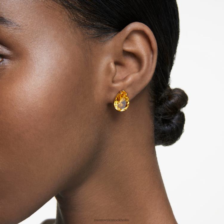 Swarovski millenia ear cuff P28L967 Smycken asymmetrisk design, päronslipad, gul, guldfärgad