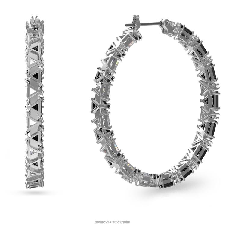 Swarovski Ortyx hoop örhängen P28L886 Smycken triangelskuren, svart, rodiumpläterad