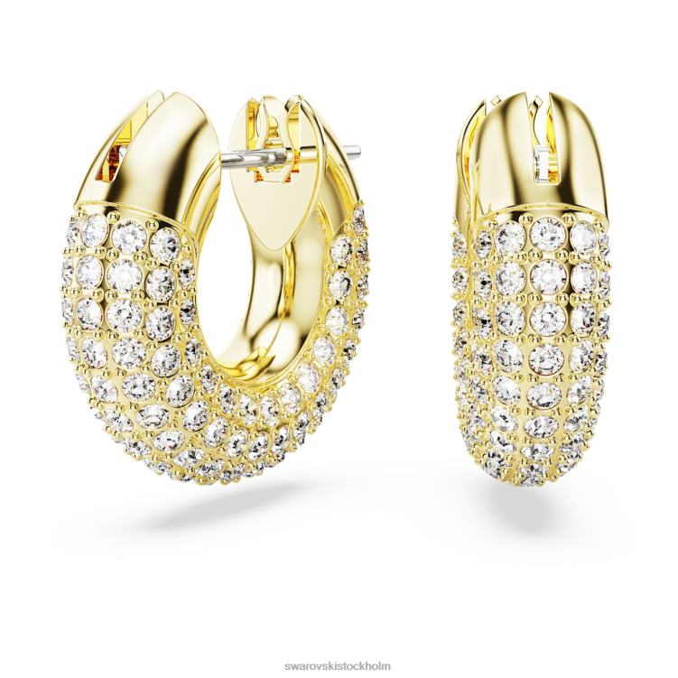 Swarovski dextera hoop örhängen P28L884 Smycken vit, guldfärgad pläterad