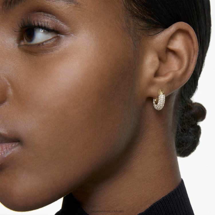 Swarovski dextera hoop örhängen P28L884 Smycken vit, guldfärgad pläterad