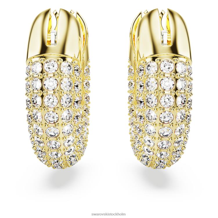 Swarovski dextera hoop örhängen P28L884 Smycken vit, guldfärgad pläterad