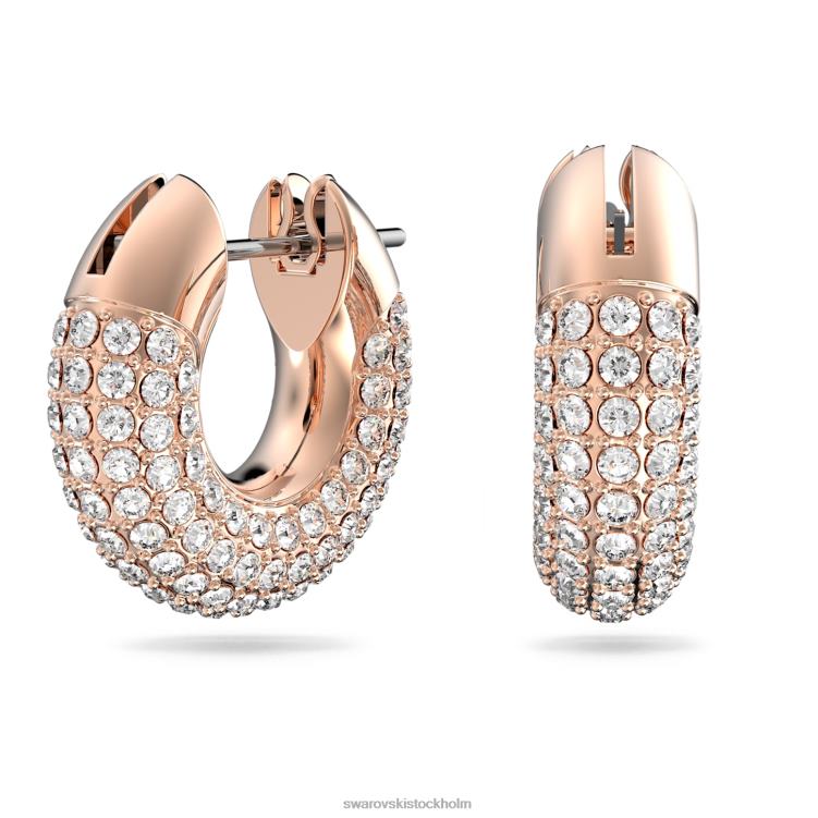 Swarovski dextera hoop örhängen P28L901 Smycken vit, roséguld pläterad