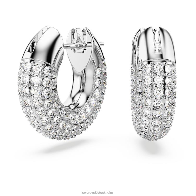 Swarovski dextera hoop örhängen P28L914 Smycken vit, rodiumpläterad