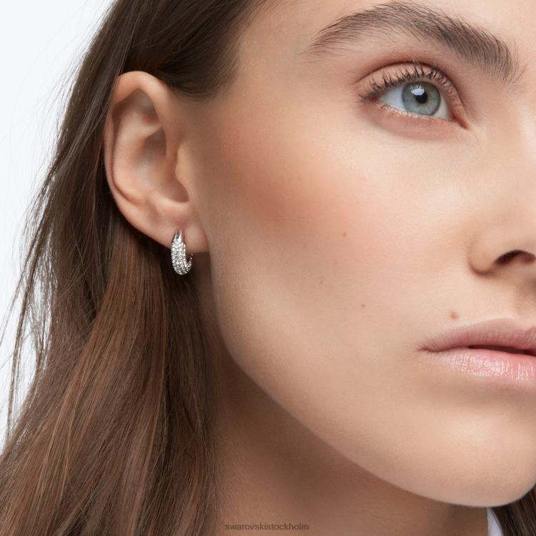 Swarovski dextera hoop örhängen P28L914 Smycken vit, rodiumpläterad