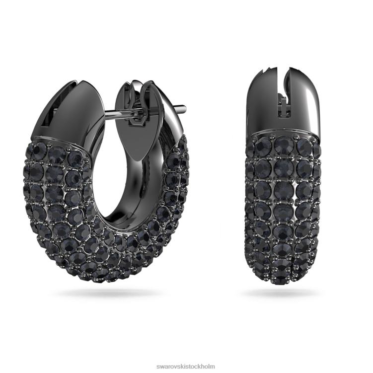 Swarovski dextera hoop örhängen P28L920 Smycken svart, ruteniumpläterad