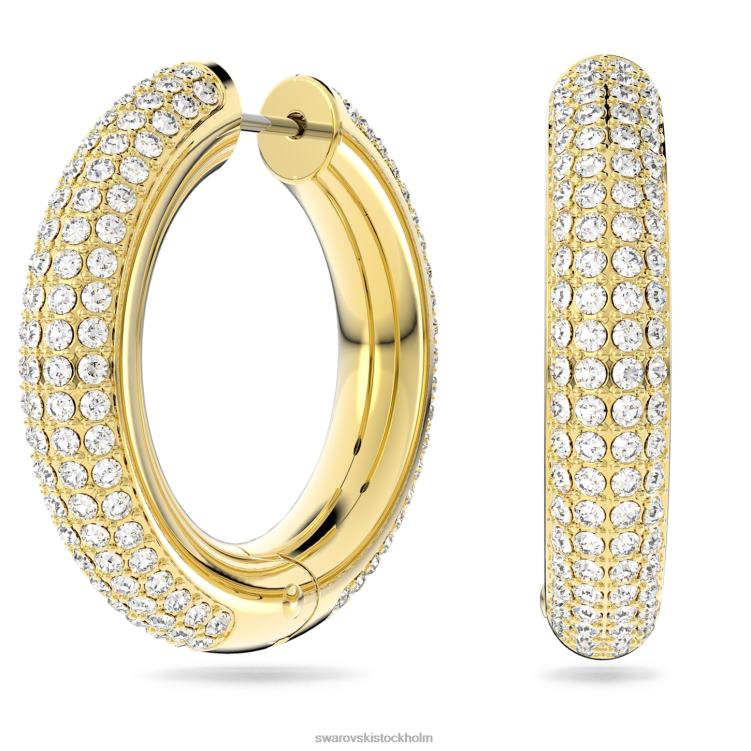 Swarovski dextera hoop örhängen P28L927 Smycken vit, guldfärgad pläterad