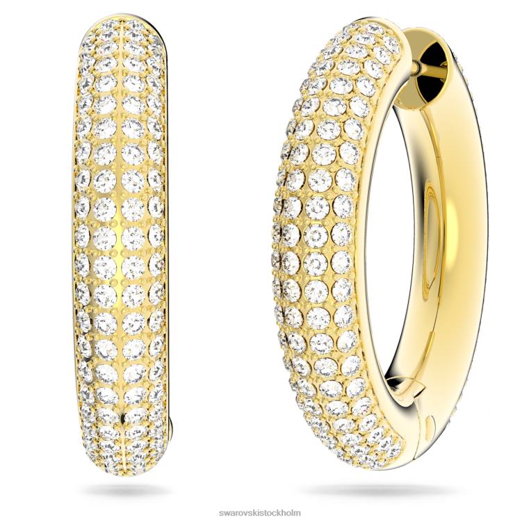 Swarovski dextera hoop örhängen P28L927 Smycken vit, guldfärgad pläterad