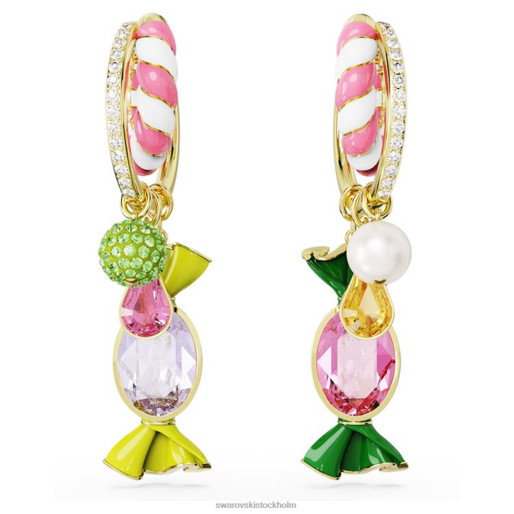 Swarovski dulcis hoop örhängen P28L850 Smycken godis, flerfärgad, guldfärgad