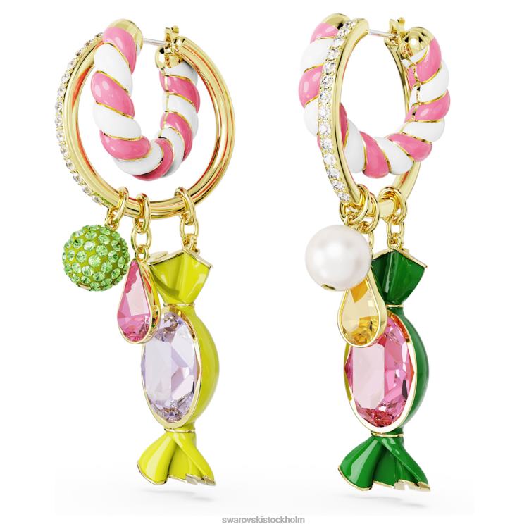 Swarovski dulcis hoop örhängen P28L850 Smycken godis, flerfärgad, guldfärgad