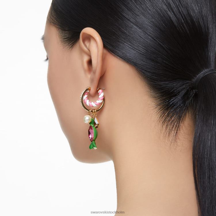 Swarovski dulcis hoop örhängen P28L850 Smycken godis, flerfärgad, guldfärgad
