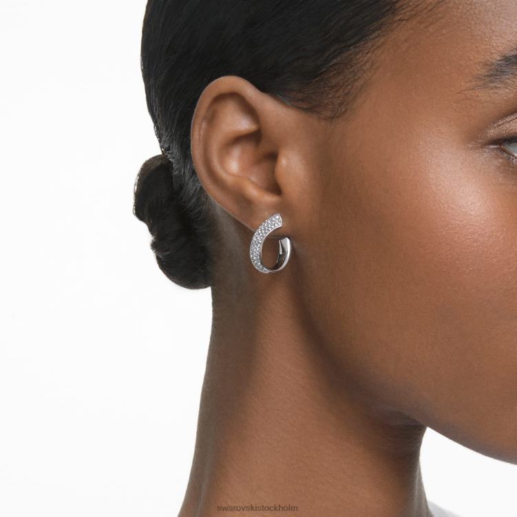 Swarovski finns ringörhängen P28L897 Smycken vit, rodiumpläterad