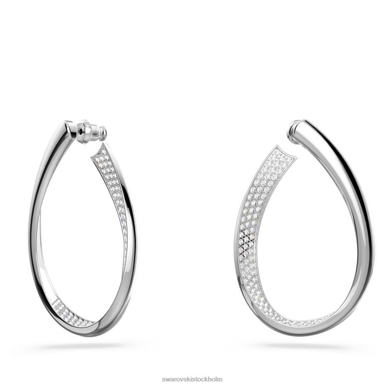Swarovski finns ringörhängen P28L908 Smycken vit, rodiumpläterad
