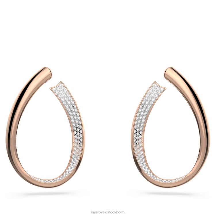 Swarovski finns ringörhängen P28L909 Smycken vit, roséguld pläterad