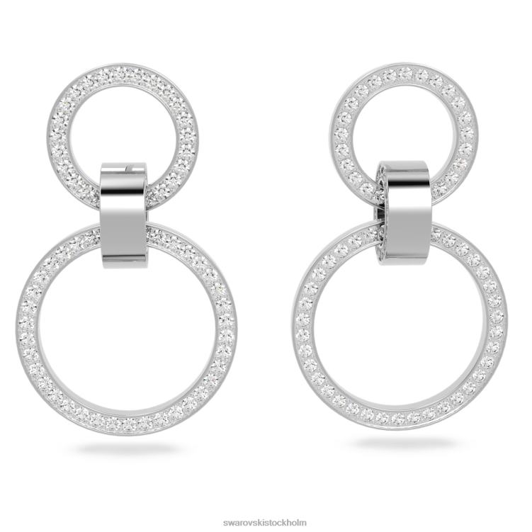 Swarovski ihåliga bågeörhängen P28L902 Smycken vit, rodiumpläterad