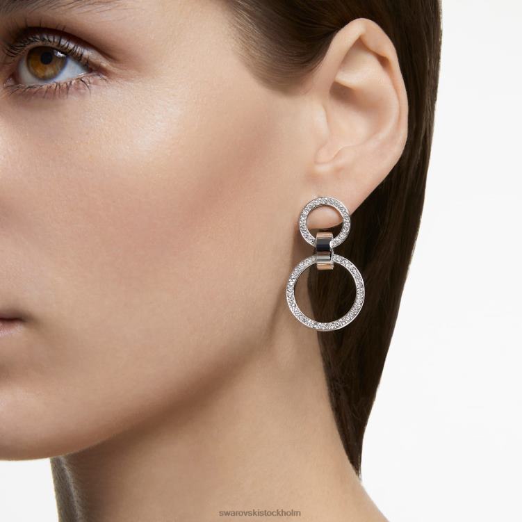 Swarovski ihåliga bågeörhängen P28L902 Smycken vit, rodiumpläterad