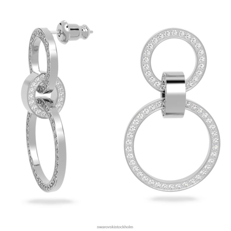 Swarovski ihåliga bågeörhängen P28L902 Smycken vit, rodiumpläterad