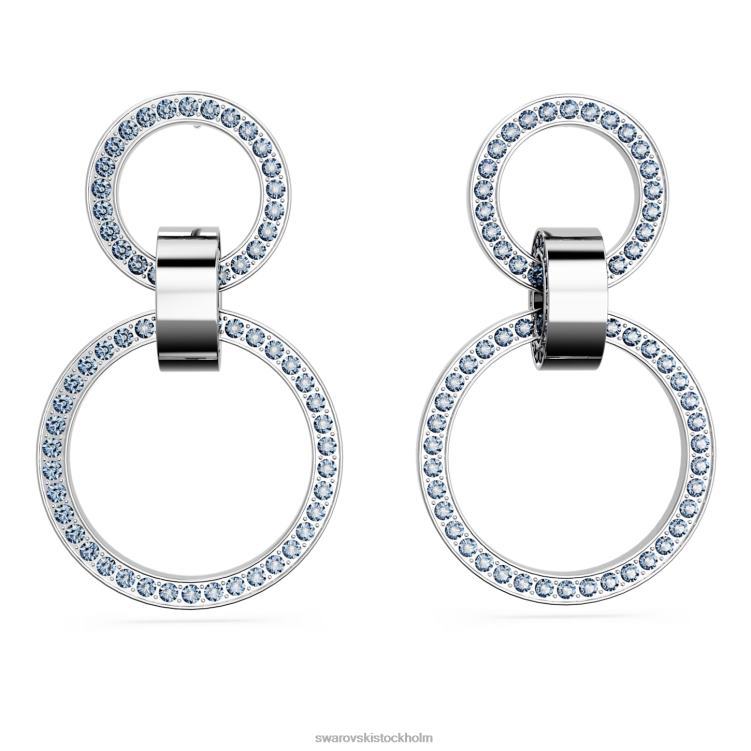 Swarovski ihåliga bågeörhängen P28L933 Smycken blå, rodiumpläterad