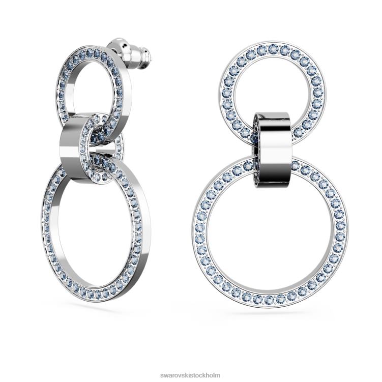 Swarovski ihåliga bågeörhängen P28L933 Smycken blå, rodiumpläterad