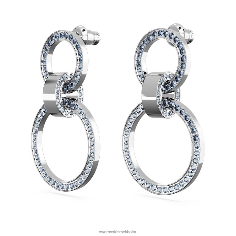 Swarovski ihåliga bågeörhängen P28L933 Smycken blå, rodiumpläterad