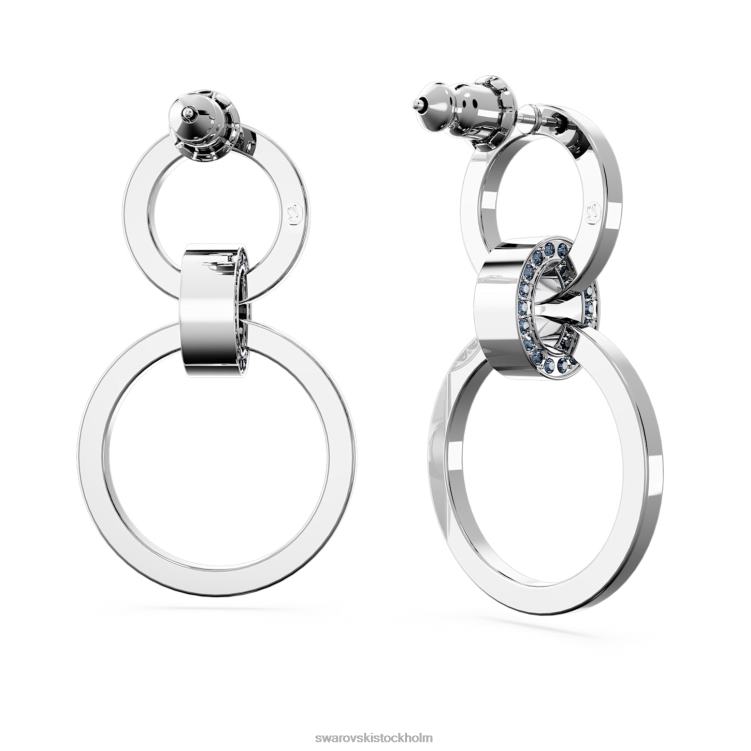 Swarovski ihåliga bågeörhängen P28L933 Smycken blå, rodiumpläterad